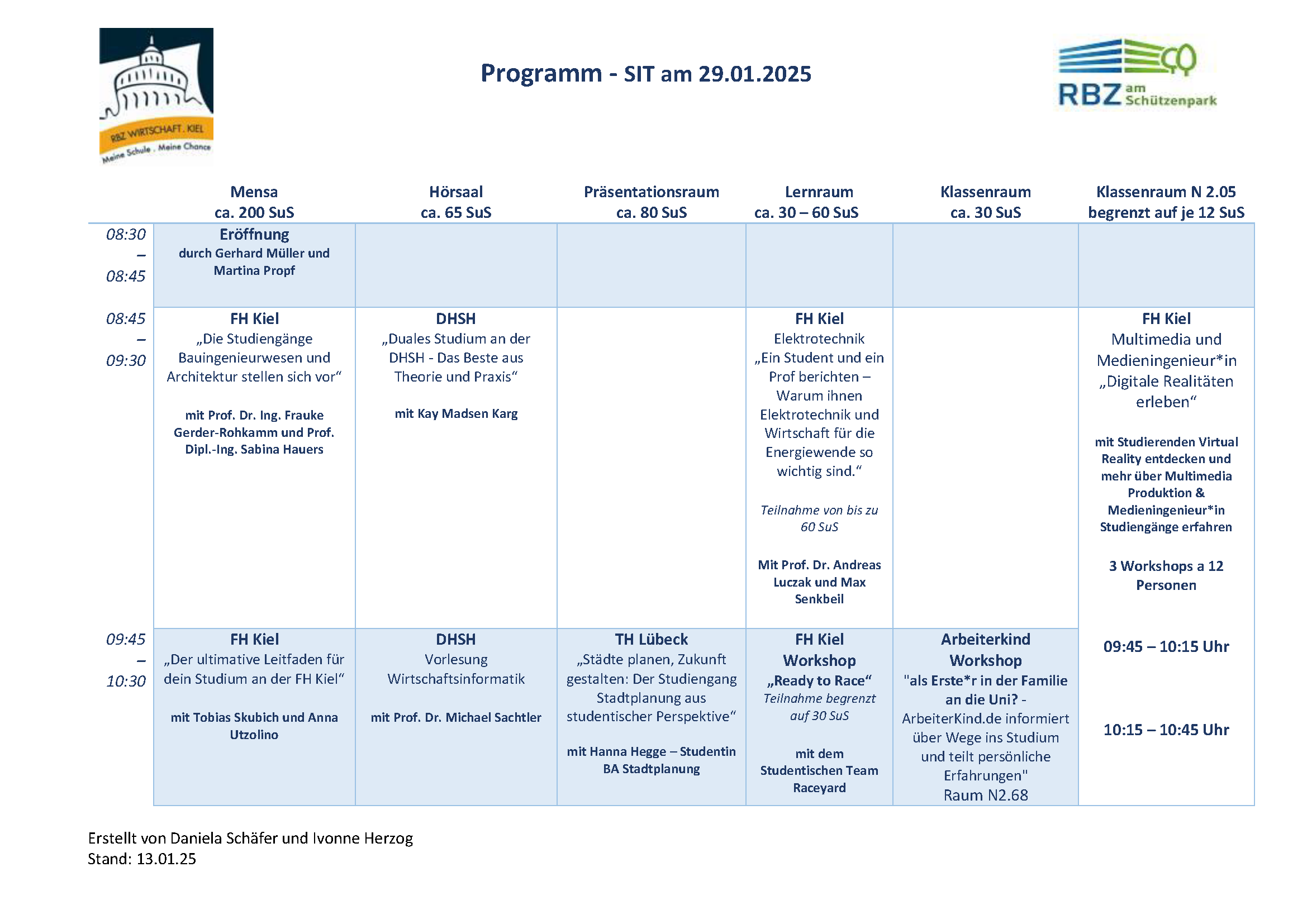 Programm SIT Seite 1